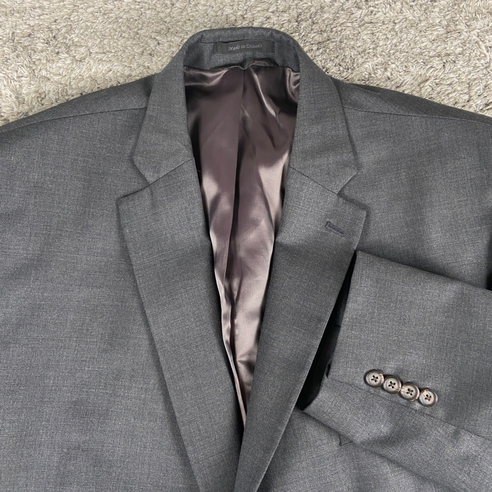Lauren Ralph Lauren Blazer Mens 48S Grey Wool 2 Button Sports Coat Jacket Preppy